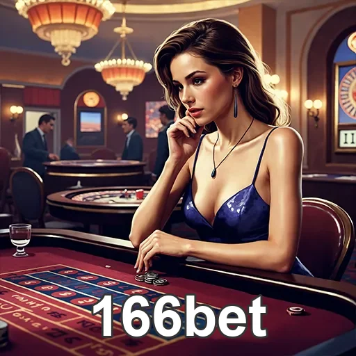 Imagem de cassino com o logo 166bet, destaque para jogos de azar e apostas no site 166bet.