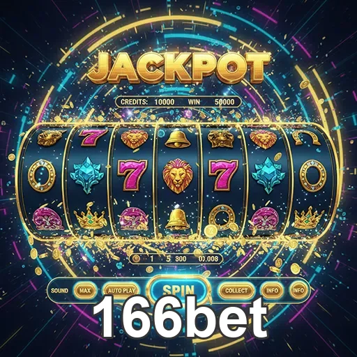 Tela de slot game com economia de dados em 166bet